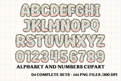 Boho tribal Alphabet png clipart, boho letters doodle Product Image 5