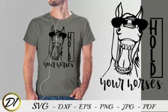 Farmhouse svg. Sarcastic "Hold your horses". Horse head svg. Product Image 4