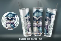 Graduation Tumbler Wrap Sublimation Designs | Owl Graduation Product Image 3