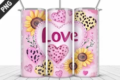Lovely Hearts Tumbler Design | Valentine's Day Tumbler Wrap Product Image 4