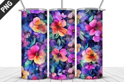 Flowers Tumbler Wrap | Sublimation Design | Tumble PNG Product Image 4
