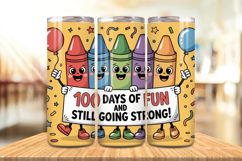 100 Days Of School Tumbler wrap, Teacher Day 20oz Tumbler Product Image 1