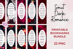 Smut Dark Romance Printable Bookmarks Bundle Gothic PNG Product Image 1