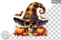 Halloween Skull Sublimation - Clipart PNG Design Product Image 1