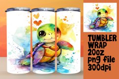 Watercolor Animal Friends Tumbler Wrap - 20oz Product Image 1
