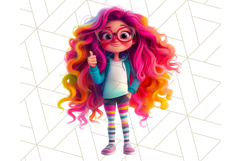 Teen Girl Clipart PNG, Fun Character Illustration Product Image 3