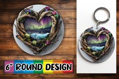 Vibrant Summer Heartwood Circle Design Sublimation Product Image 1