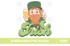 Happy St Patrick's Day PNG DTF Irish Lucky Leprechaun Beer Product Image 1