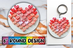 Versatile Heart Pattern Sublimation Art Product Image 1