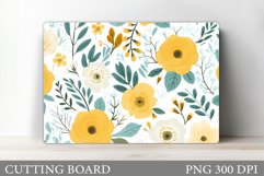 Flowers Cutting Board. Floral Cutting Board Design Product Image 1