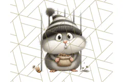 Cute Animals in Jail Clipart PNG, Funny Prisoner Critters Product Image 3