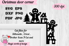 Christmas gingerbread door corner svg Product Image 2