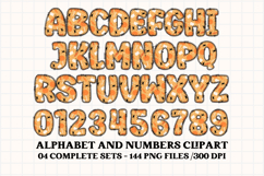 Halloween Alphabet png clipart, halloween letters doodle Product Image 5