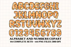 Halloween Alphabet png clipart, halloween letters doodle Product Image 5