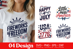 Fireworks Freedom USA Quotes SVG PNG Product Image 1