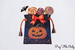 Halloween Trick Or Treat Bag Clipart PNG Product Image 1