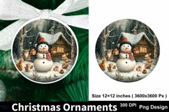 Christmas Ornaments PNG Round Sign PNG, Christmas Round Sign Product Image 1