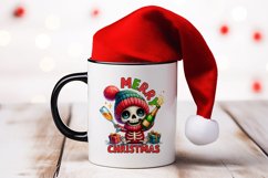 Christmas skeleton Sublimation PNG. Product Image 2