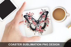 4Th Of July Butterfly - Coaster Sublimation Design Product Image 1