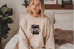 Black Gildan 18000 Mockup, Black Crewneck Mockup, Oversize Product Image 1