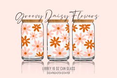 Groovy Daisy 16 oz Libbey Glass Wrap svg Product Image 1