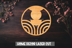Round Sign Laser Cut SVG,Wood cut round sign SVG Product Image 1