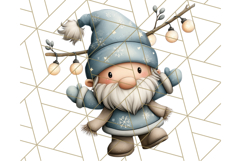 Watercolor Winter Gnome Clipart, Cute Gnome Christmas PNG Product Image 3
