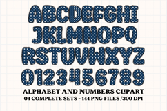 4th July Alphabet png clipart, independence letters doodle Product Image 5