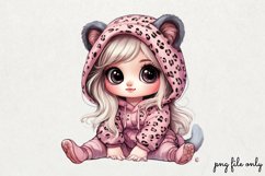 Pink leopard girl for Happy Clipart PNG Product Image 1