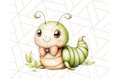 Cute Caterpillar Clipart PNG, Spring Bug Illustrations Product Image 3
