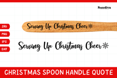 Christmas Wooden Spoon Handle Quotes SVG - Christmas Cheer Product Image 1