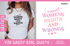 Y2K Sassy Girl Baby Tee Quote - Bratcore | Rights and Wrongs Product Image 1