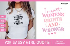 Y2K Sassy Girl Baby Tee Quote - Bratcore | Rights and Wrongs Product Image 1