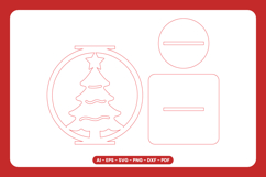 Christmas Candle Holder Laser Cut SVG Product Image 2