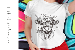 Highland Cow SVG Design for T-Shirts and Mugs Product Image 1