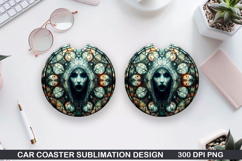 Consciousness Car Coaster Sublimation |Halloween Coaster PNG Product Image 1