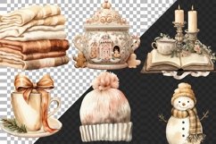 Watercolor Winter Cozy Snowy Snapshots Clipart Bundle Product Image 3