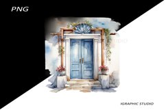 Greece summer clipart, Mediterranean Vacation Clipart Product Image 1