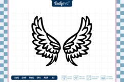 Angel Wings SVG - Heavenly Wings Cut File Product Image 3