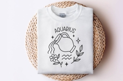 Aquarius Zodiac Sign SVG | Cute Horoscope Keychain PNG Product Image 3
