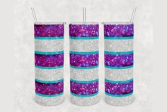 Purple White Faux Glitter 20oz sublimation design tumbler Product Image 1
