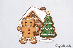 Christmas Gingerbread Man Clipart Bundle PNG Product Image 12