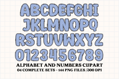 Pastel Patchwork Alphabet &amp; Numbers PNG Clipart Product Image 5