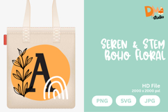 Seren &amp; Stem Boho Floral Monogram Product Image 1