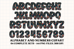 Christmas Alphabet png clipart, christmas letters doodle Product Image 5