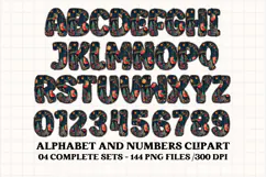 Christmas Alphabet png clipart, christmas letters doodle Product Image 5
