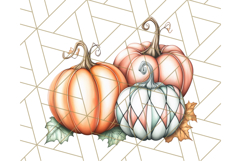 Fall Pumpkin Clipart PNG, Autumn Pumpkins, Jewel Tones Png Product Image 3
