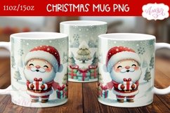 Cute Santa mug PNG template for sublimation | Christmas PNG Product Image 1