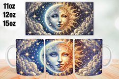 Moon Faces Mug Wrap Sublimation 11oz, 12oz, 15oz Product Image 1