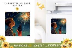 4th of July Magnet Design, Firework Magnet Sublimation Product Image 1